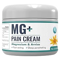 MARS WELLNESS MG+ Pain Cream - Extra Strength Magnesium and Arnica Cream - 4 OZ Tub - Sore Legs and Joints, Leg Cramps, Sports and Arthritis Pain Rub - 1 Pack