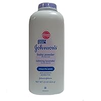 Johnson's Baby Powder, Pure Cornstarch, Lavender & Chamomile, 22 Ounce (Pack of 2)
