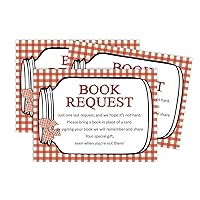 30 BBQ Gender Neutral Baby Shower Book Request Cards Bring A Book Instead of A Card Baby Shower Invitations Inserts Games