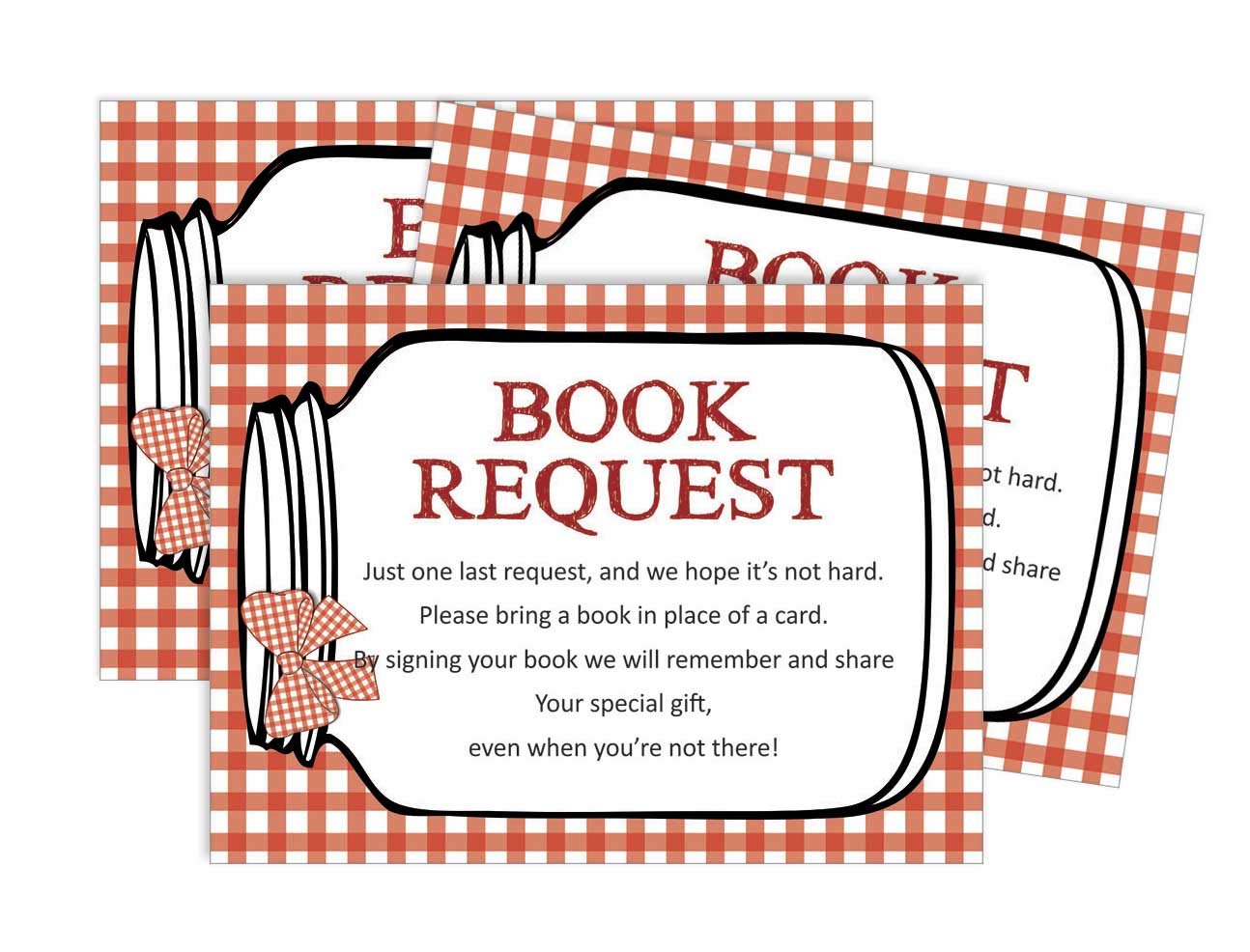 Inkdotpot 30 BBQ Gender Neutral Baby Shower Book Request Cards Bring A Book Instead of A Card Baby Shower Invitations Inserts Games
