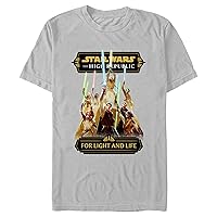 Fifth Sun Star Wars Republic Lighters Up High Young Men's Short Sleeve Tee Shirt