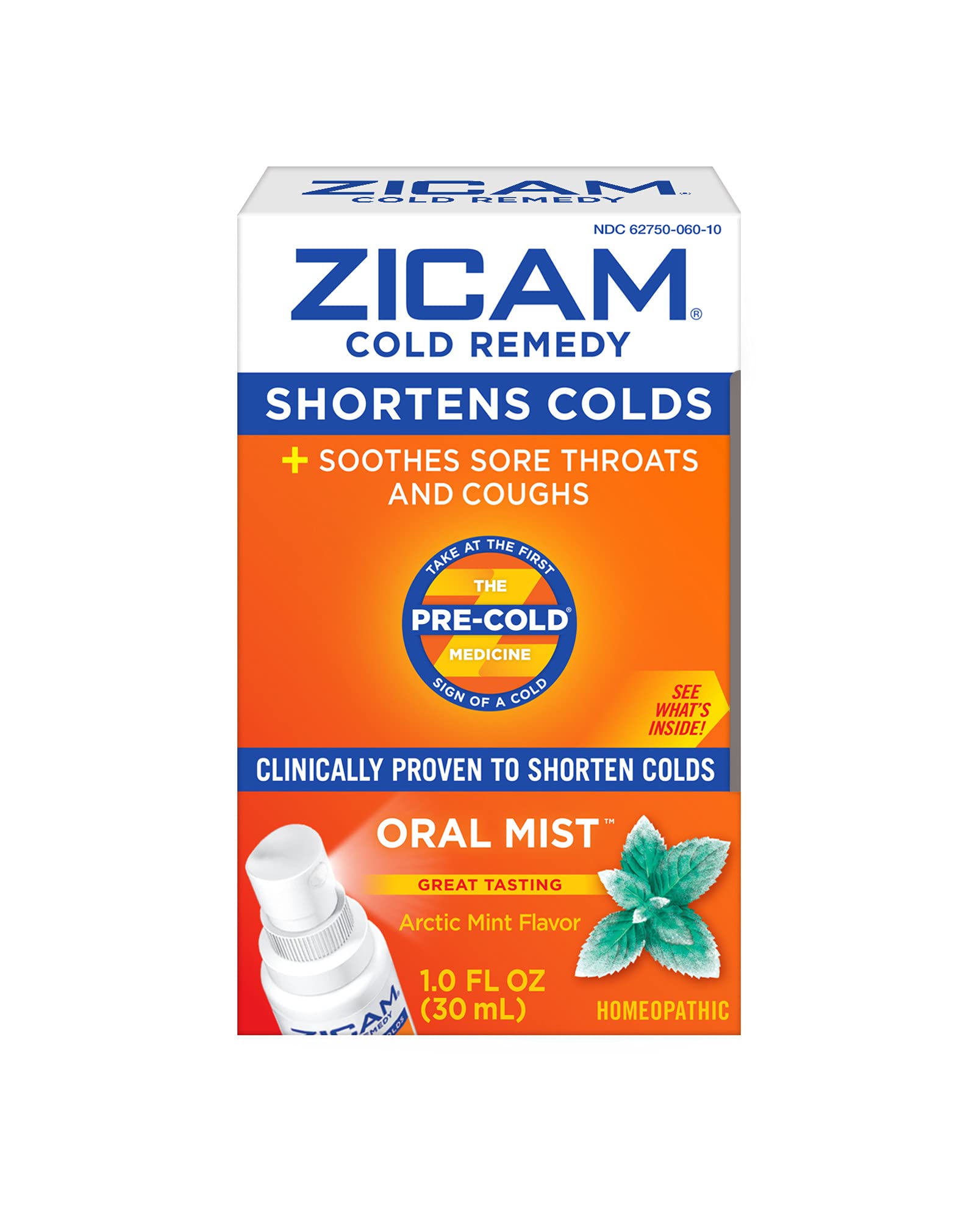 Zicam Cold Remedy Zinc Arctic Mint Oral Mist, 1 Ounce (Pack of 3)