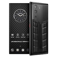 METAVERTU Race Track Calfskin Web3 5G Phone, Unlocked Android Smartphone, Secure Encrypted, Double Systems, 64MP Camera, 144Hz AMOLED Curved Display, Dual SIM, Fast Charge (Black, 18G+1T)