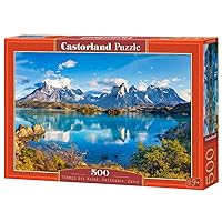 CASTORLAND 500 Piece Jigsaw Puzzle, Torres Del Paine, Patagonia, Mountain Landscape, Chile, Adult Puzzle, Castorland B-53698