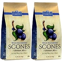 English Scone Mix, Wild Blueberry by Sticky Fingers Bakeries – Easy to Make English Scones Fresh Baked, Makes 12 Scones (2pk)