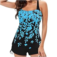 Swimsuit for Women 2024 Plus Size Tankini Swimsuits Tummy Control 2 Piece Bathing Suits Tank Top with Shorts Beachwear