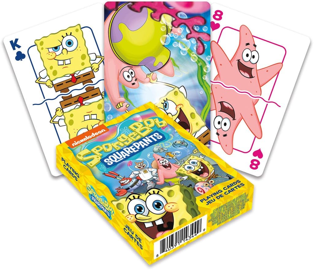 AQUARIUS SpongeBob Playing Cards - SpongeBob SquarePants Cast Deck of Cards for Your Favorite Card Games - Officially Licensed SpongeBob Merchandise & Collectibles