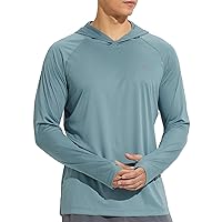 BALEAF Men's Sun Protection Hoodie Shirt UPF 50+ Long Sleeve UV SPF T-Shirts Rash Guard Fishing Swimming Lightweight