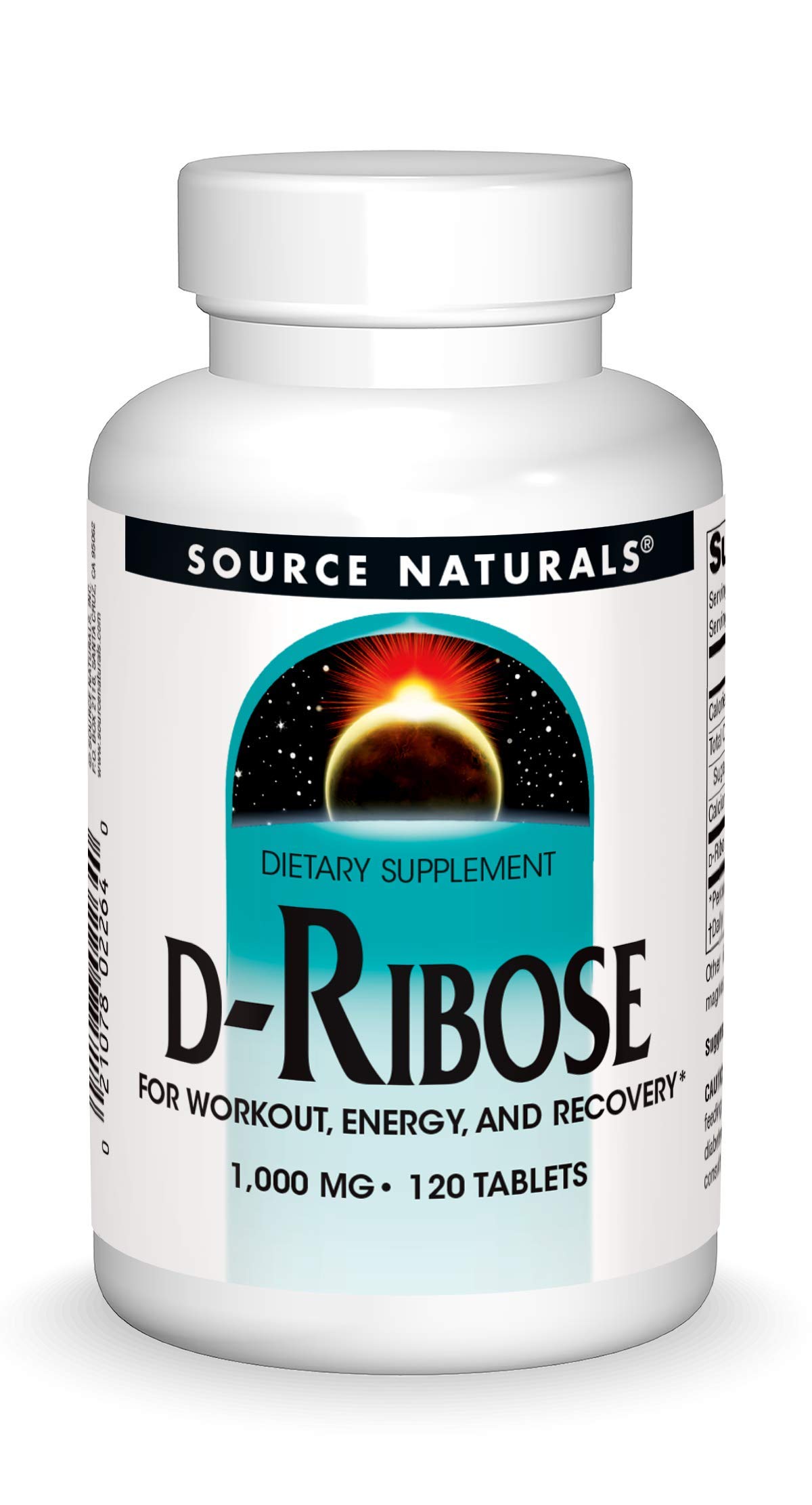 Source Naturals D-Ribose, for Workout, Energy, and Recovery, 120 Tablets
