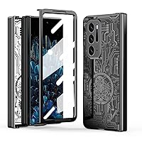 Phone Case Slim Case Compatible with OPPO Find N with Hinge+Camera Lens Protector,Thin Hard PC Case Fashion Protective Case Compatible with OPPO Find N Rugged Electroplating Cover ( Color : Black )