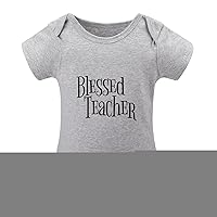 Take Home Outfit Blessed Teacher Romper Outfit Inspirational Neutral Baby Baby Top Clothing Gray, 6months