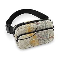 Modern Abstract Colorful Fanny Pack Adjustable Bum Bag Crossbody Double Layer Waist Bag for Halloween