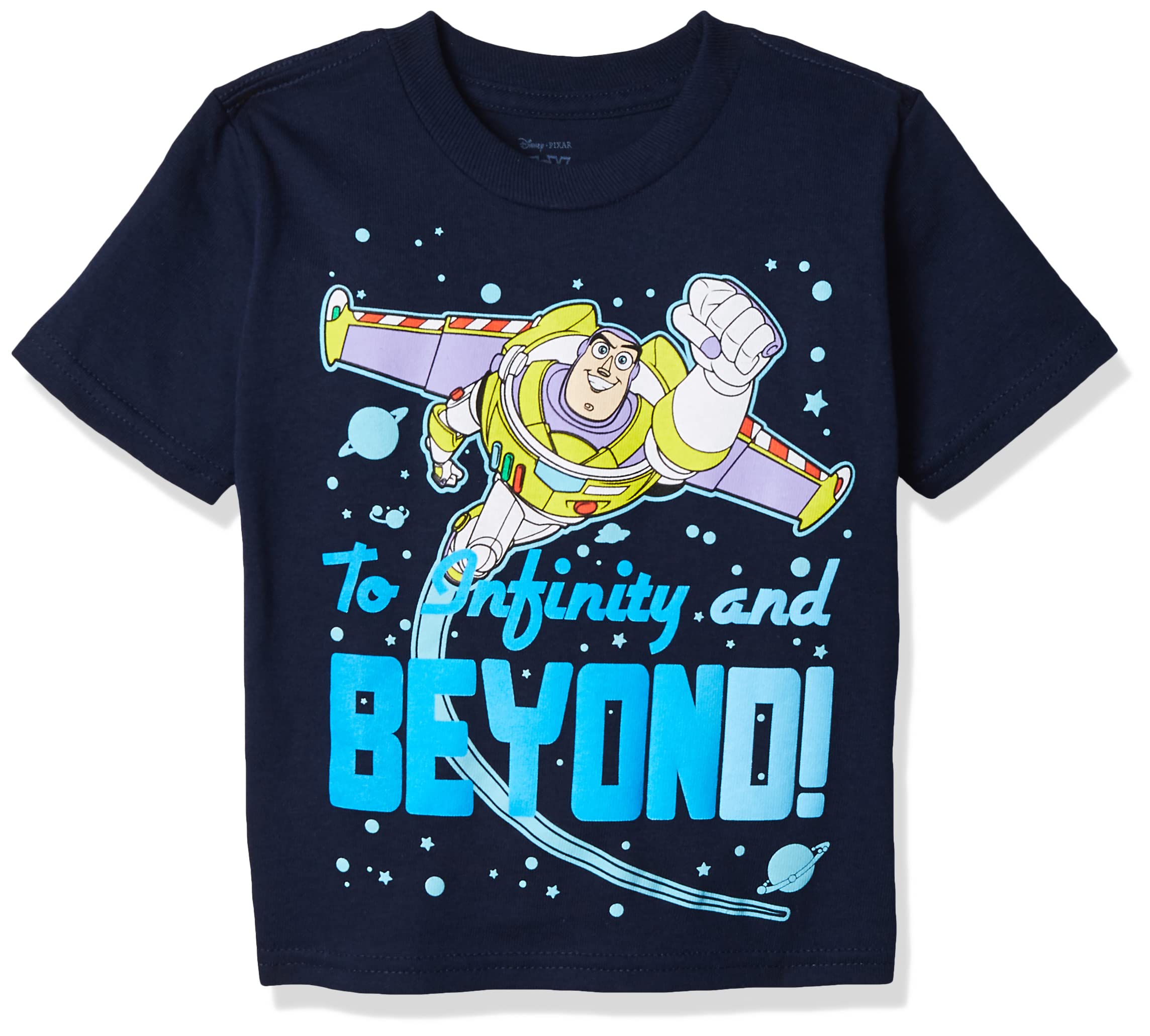 Disney Boys' Toddler Toy Story Buzz Lightyear Infinity & Beyond Short Sleeve Tee