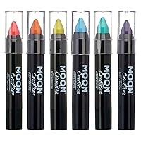 Face Paint Stick / Body Crayon Brights Colours Set of 6 makeup for the Face & Body by Moon Creations - 0.12oz