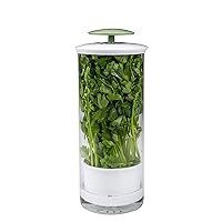 Herb Keeper Preserver, Designed for Optimum Breathable Airflow for Maximum Freshness, Water Line Ensures the Use of the Right Amount of Water, Stores in your Refrigerator