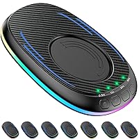Ultra Slim Mouse Mover Device Undetectable with Timer, Ultra Silent Mouse Jiggler with ON/Off Switch, Mouse Shaker with Breathing Light Mouse Wiggler to Keep Computer Alive (Black)