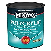 1 qt Minwax 64444 Clear Polycrylic Water-Based Protective Finish Semi-Gloss