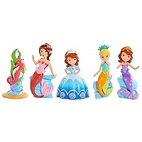 Sofia The First Royal Friends Figure Set, Mermaid, Includes 5 Figures all in 1 Set, Officially Licensed Kids Toys, For Ages 3 Up