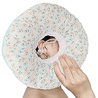plplaaoo Piercing Pillow for Side Sleepers,Ear Piercing Pillow,Donut Pillow for Ear,Ear Pillow Cotton Printed Pain Reduce Excellent Resilience Breathable Sky Blue M Side Sleeping Pillow with Hole