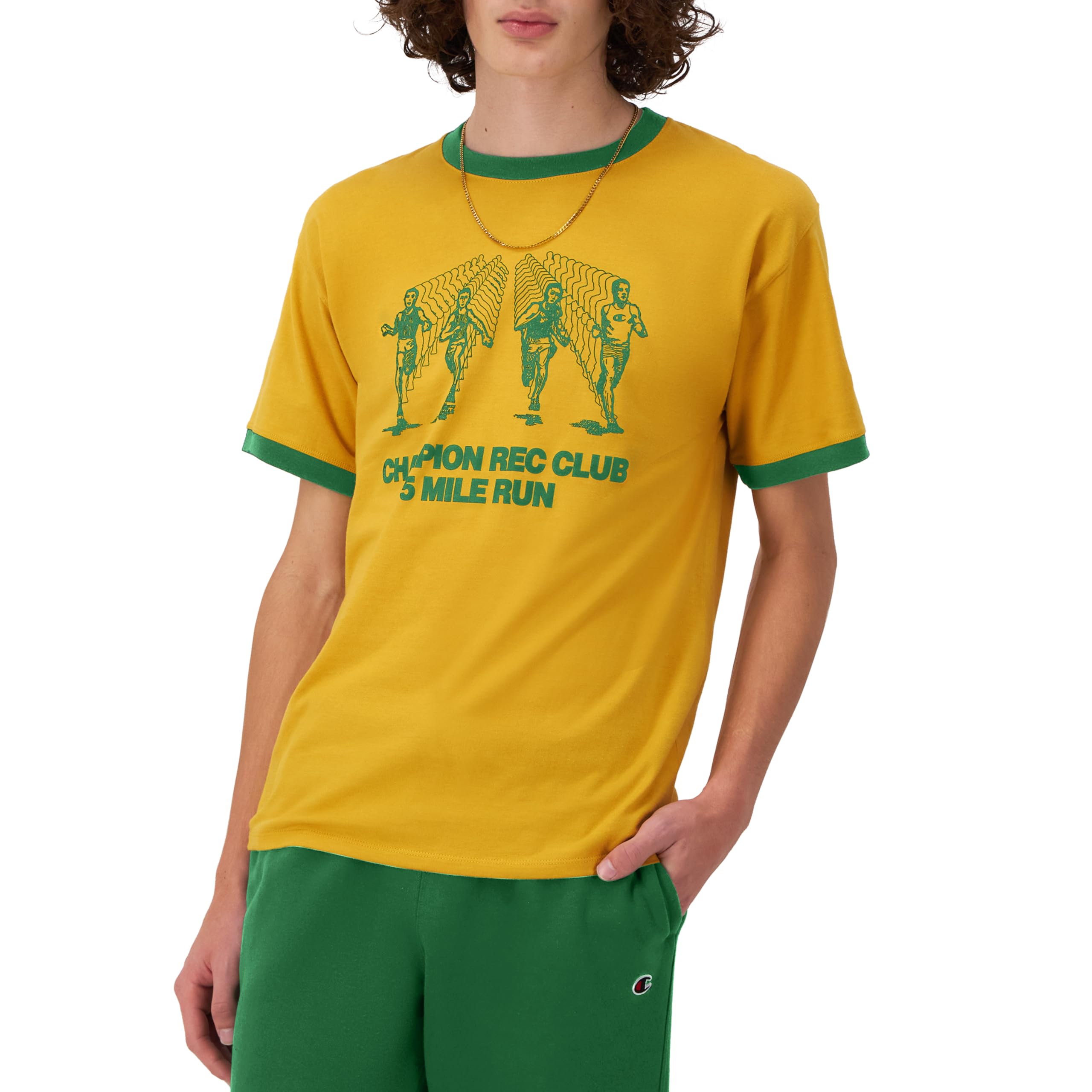 Champion Men's T-shirt, Classic Graphic, Comfortable Crewneck Men's T-shirt, Graphic Tee