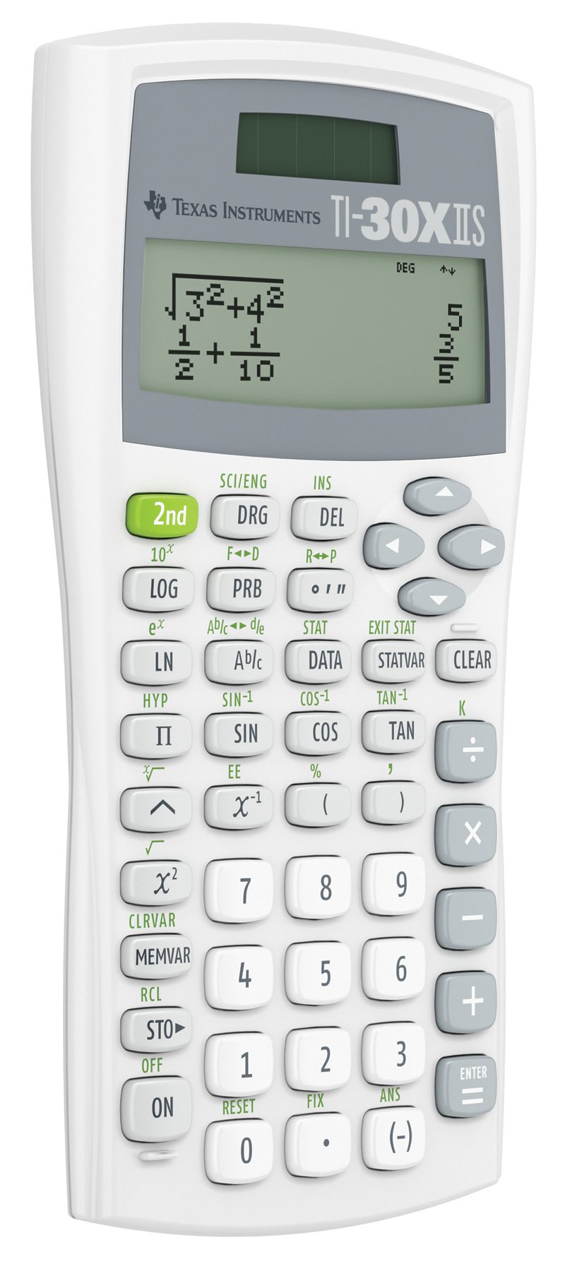 Texas Instruments TI-30XIIS Scientific Calculator, White