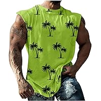 Mens Breathable Tank Tops Novelty Graphic Gym Workout Sleeveless T-Shirt Tees Plus Size Relaxed Fit Undershirts