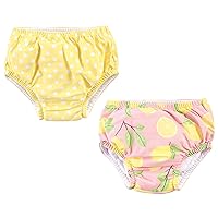 Hudson Baby Unisex Baby Swim Diapers, Pink Lemons, 6-12 Months