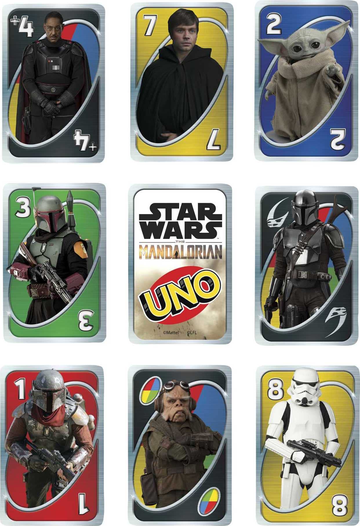 UNO Star Wars the Mandalorian Card Game, Travel Game in Collectible Storage Tin & Special Rule, 2-10 Players (Amazon Exclusive)