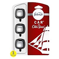 Febreze Old Spice Car Air Fresheners, Old Spice Scent, Odor Fighter for Strong Odor, Car Vent Clips (3 Count)