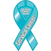 Cervical Cancer Awareness Ribbon Vinyl Decal - Choose Size - (23