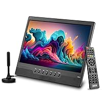 14inch Portable TV,Small TV with Rechargeable Battery-Digital ATSC Tuner-Antenna-and USB/HDMI/AV Slot in,Car-12 Volt DC/AC for Kitchens,RVs and Camping