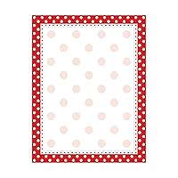 Barker Creek Designer Computer Paper, Red And White Dots, 8.5” x 11”, Decorative Printer Paper, Stationery, 50 Sheets per Pkg, Home, School and Office Supplies (716)