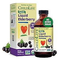 Organic Liquid Elderberry - Elderberry Syrup for Kids Immune Support, Non-GMO, USDA Organic, Black Elderberry for Kids 1 Year and Up - Natural Elderberry Flavor, 4 Fl Oz Bottle