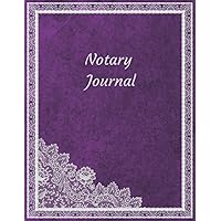 Notary Journal: Purple Notary Log Book For Women
