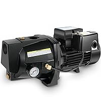 Acquaer 1/2HP Shallow Well Jet Pump,Cast Iron, Well Depth Up to 25ft, 115V/230V Dual Voltage, Automatic Pressure Switch,Versatile Pump for Garden, Lawn, Farm