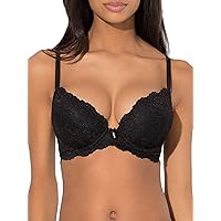 Smart & Sexy Women's Maximum Cleavage Underwire Push Up Bra, Available in Single and 2 Packs, Black Hue, 32B