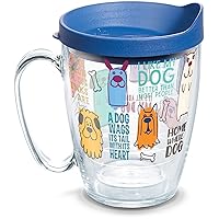 Dog Sayings Made in USA Double Walled Insulated Tumbler Travel Cup Keeps Drinks Cold & Hot, 16oz Mug, Classic