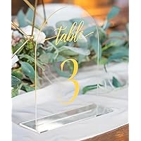 Clear Arch Acrylic Table Numbers for Wedding Reception - 10 Pack 5