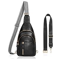SUOSDEY Sling Bags for Women Crossbody Leather Sling Backpack Chest Bag Shoulder Bags for Casual Traveling Hiking Cycling