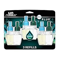 Wall Plug in Air Fresheners, Unstopables Fresh, Odor Fighter for Strong Odors, Scented Oil Refill (3 Count)