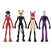 Bend-EMS - Miraculous Ladybug - The Original Bendable, posable Actions Figures from The 90's are Back! Great Birthday Gifts for Kids, Boys, and Girls