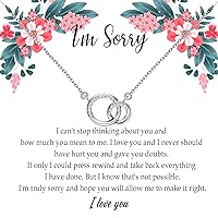 TGBJE I'm Sorry Gift I'm Sorry Necklace Say Sorry Gift Girlfriend Apology Gift Forgiveness Gift To Say You're Sorry Jewelry Gift