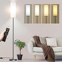 Floor Lamp for Living Room Bedroom,Modern LED Floor Lamp with Remote Control and Stepless Dimmable Colors Temperature & Brightness,Standing Lamps Tall Lamp, 9W Bulb Included(White)