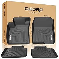 OEDRO Floor Mats Compatible for 2018-2022 Honda Accord, Unique Black TPE All-Weather Guard Includes 1st and 2nd Row: Front, Rear, Full Set Liners