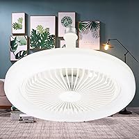 E26 Bulb Fan Light, 10 In Mini Ceiling Fan with Light, E26 Extender Base, 360 Degree Rotatable, 6500K White Cold, Screw-in Design, Non-dimmable, for Circulation