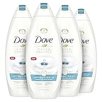 Dove Body Wash For All Skin Types Antibacterial Body Wash Protects from Dryness, 20 Fl Oz (Pack of 4)