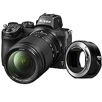 Nikon Z 5 with Telephoto Zoom Lens and FTZ II Adapter | Our most compact full-frame mirrorless stills/video camera with 24-200mm all-in-one zoom lens and adapter for using DSLR lenses | USA Model