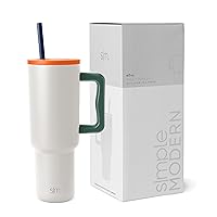 Simple Modern 40 oz Tumbler with Handle and Straw Lid | Insulated Reusable Stainless Steel Water Bottle Travel Mug Cupholder Use | Gift for Women Men Him Her | Trek Collection | 40oz | Stone Haven Mix