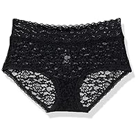 Essentials Women's Cotton and Lace Bikini Underwear, Pack of 4