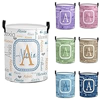 Custom Name Laundry Basket for Livingroom Personalized Clothes Storage with Name for Family Customized Dirty Clothes Hamper with Text for Bedroom